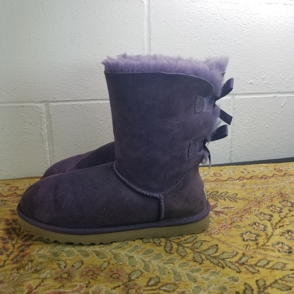Ugg Bailey Bow II purple shearling bow boots - Picture 11 of 12